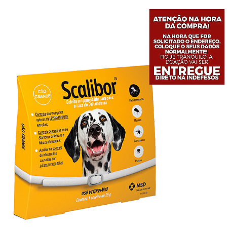 Coleira Antiparasitas Scalibor MSD tamanho G