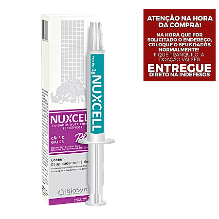 Suplemento Nuxcell Plus para Cães e Gatos 2gr