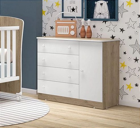 Cômoda infantil com sapateira