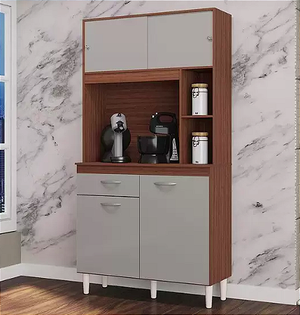 Kit Cozinha Compacto com Portas de Correr 90cm