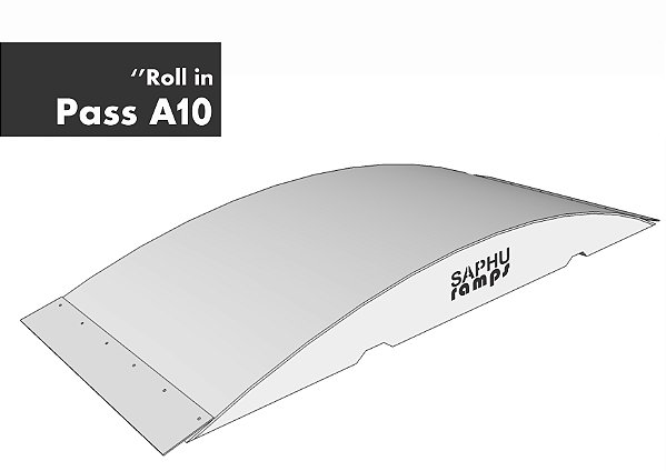 OBSTÁCULO STREET MINI RAMPA CURVA ROLL IN 10 cm (Transição / Passagem) SAPHU RAMPS