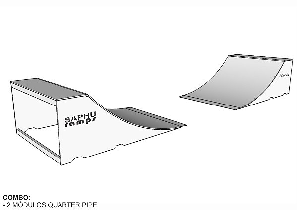COMBO "TWO BROTHERS" QUARTER PIPE 70 (2 MÓDULOS)