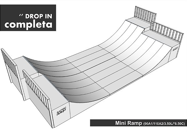 ALUGUEL RAMPA SKATE "DROP IN" (LOCAÇÃO POR DIÁRIA)