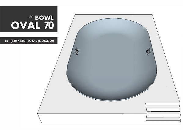 BOWL SKATE "OVAL 70" COM DECK