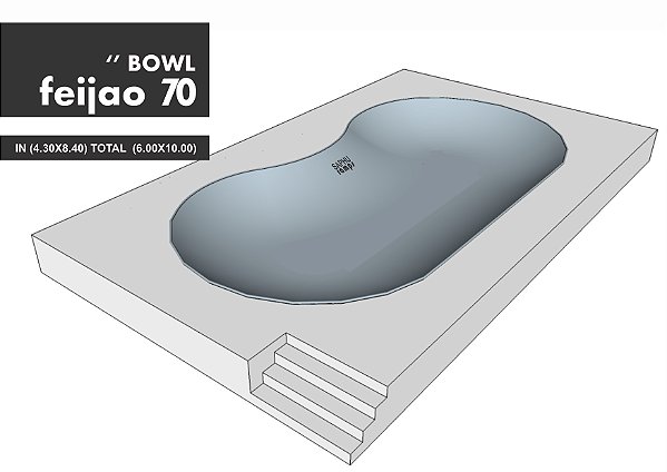 BOWL SKATE "FEIJÃO 70" COM DECK