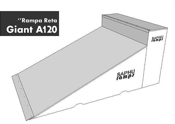 Rampa Reta Com Caixote "GIANT A120" (módulo duplo) Obstáculo Street