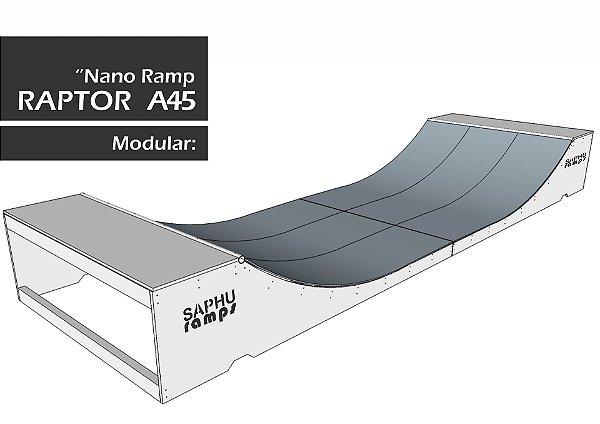 NANO RAMP "RAPTOR A45" (45A/1.20L/*4.00C) MODULAR (Duas Partes)