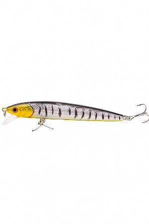 Isca Artificial Zebra Dourada Meia Agua 12cm / 11g
