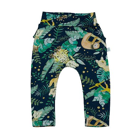 Calça Babado BioBaby Bebê Animais Aquarelados