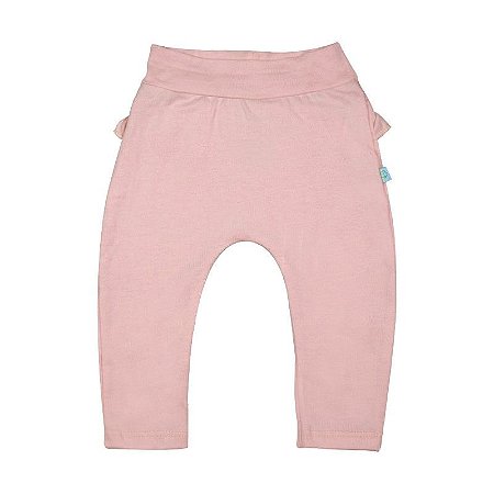 Calça Babado BioBaby Bebê Rosa