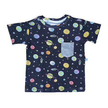 Camiseta BioBaby Kids Bolso Sistema Solar