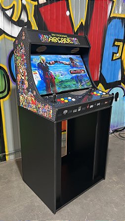 Fliperama Arcade Tela 32" | Base com Encaixe para Cervejeira | 22.000 jogos