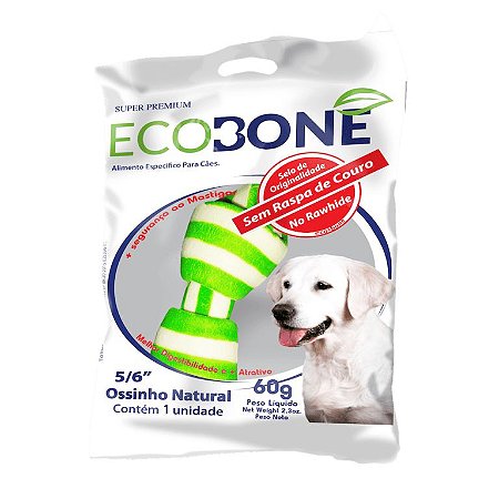 Ossinho Colorido para Cachorro Natural 5/6 60g EcoBone
