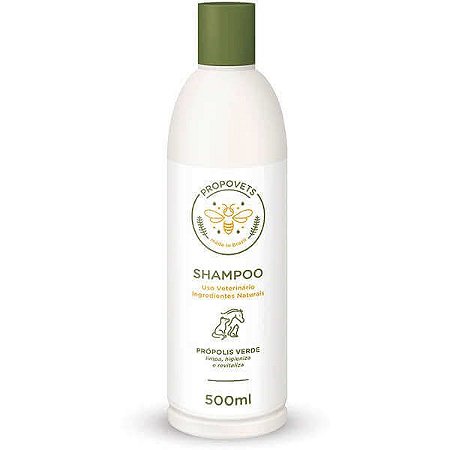 Shampoo Ingredientes Naturais Cães Gatos Própolis Verde 300ml Propovets