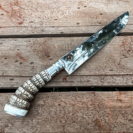 Faca DU INTERIOR 8" Artesanal com Detalhe Tatu Personalizada