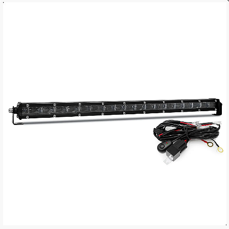 Barra LED Super Slim 6D 90w 18 LEDs 20 Pol + Chicote de Instalação