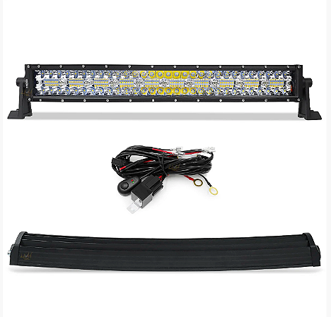 Barra LED 22 Pol 56cm 8D 390W 35100Lm Combo + Chicote