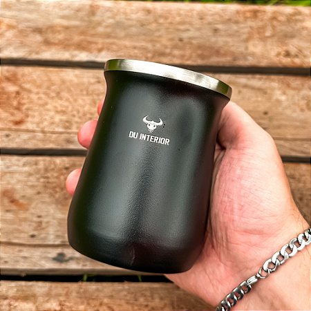 Cuia Térmica para Tereré DU INTERIOR Personalizado - Preto