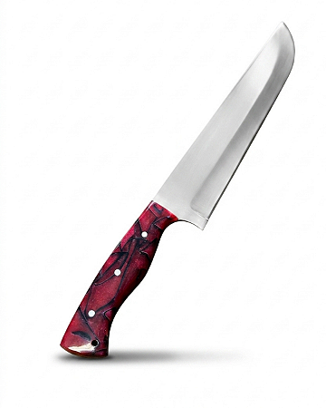 Faca Para Churrasco 8" com Bainha em Couro