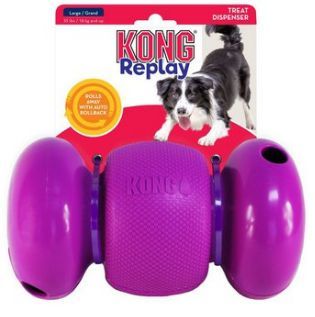 Brinquedo Interativo para Cachorro - Porta Ração ou Petiscos - Kong Replay  - Dog in joy