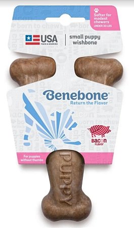 Brinquedo para Cachorro Roer - Benebone Wishbone Bacon Filhote