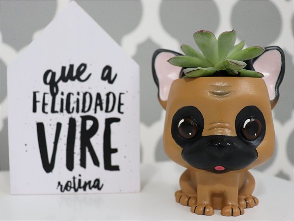 Vasinho 3D para Decoração Cachorro - Bulldog Frânces