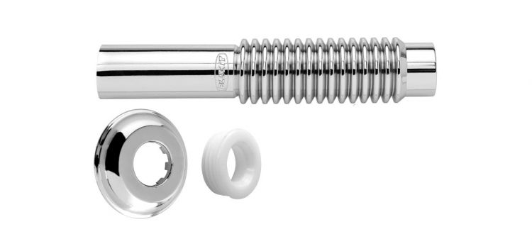 Tubo de Ligação Ajustável para Vaso Sanitário com Spud 25cm Cromado - Blukit