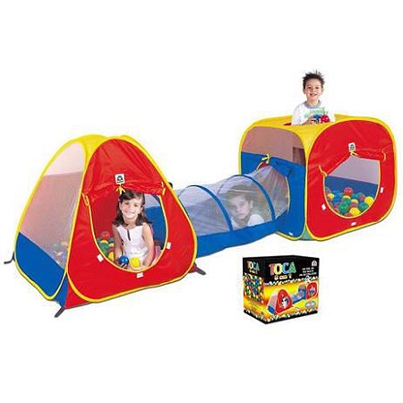 Barraca Cabana Toca Túnel 3 X 1 Infantil - Caixa Mágica - Aluguel de  Brinquedos e Itens pra Bebês