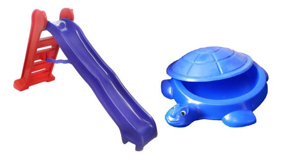 KIT Tanque Jabuti com bolas + Escorregador