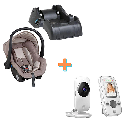 Bebê conforto com base + babá eletrônica