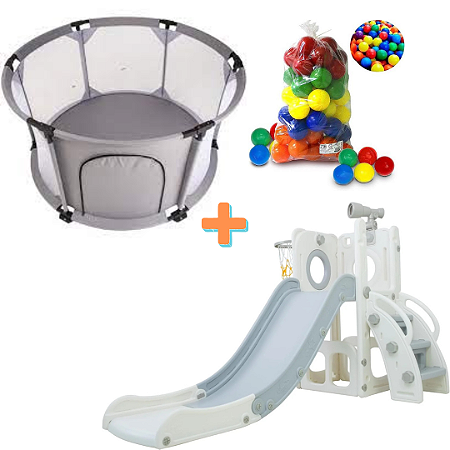 Cercado com bolinhas + playground luneta