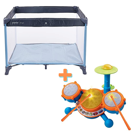 Berço cercado + bateria musical