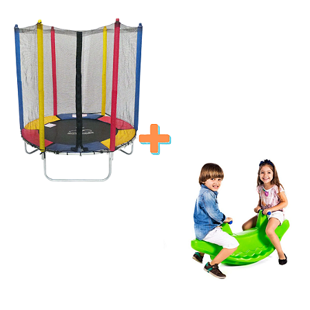 Cama elástica (pula pula) + gangorra dupla