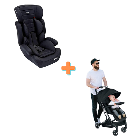Kit Cadeira automóvel tour + Carrinho compacto oppa