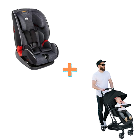 Kit Cadedeira automóvel akita + Carrinho compacto oppa