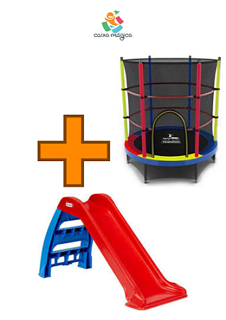 kit meu primeiro escorregador e pula pula