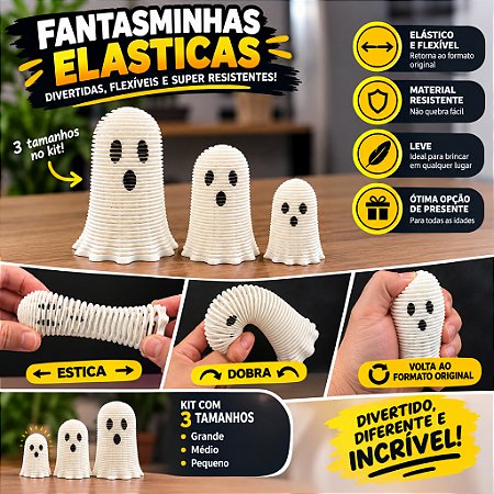 Fantasminha Elástico | Flexível Divertido | Sanfonado