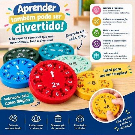 Gira-gênio Spinner Matemático Para Crianças | Fidget Spinner