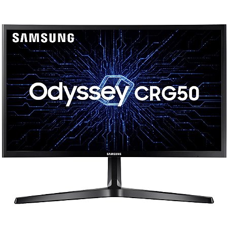 Monitor Samsung Curvo Odyssey 24" Fhd 144Hz Hdmi Dp Freesync Preto Série Crg50 - Lc24Rg50Fzlmzd [F018]