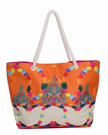 Bolsa de praia estampada Clearance