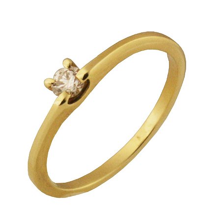 Anel solitario em ouro amarelo 18k PC 2.18