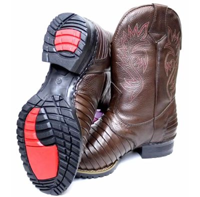 Bota Country Masculina Texana Cano Alto de Couro Legitimo Bico Redondo -  HOTARE