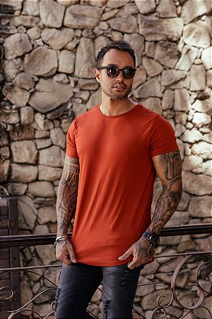 camisa masculina longline