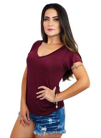 blusa feminina decotada