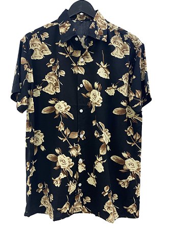 Camisa viscose floral masculina Clearance