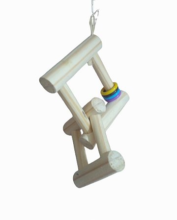 Mobile de Madeira e Argolas