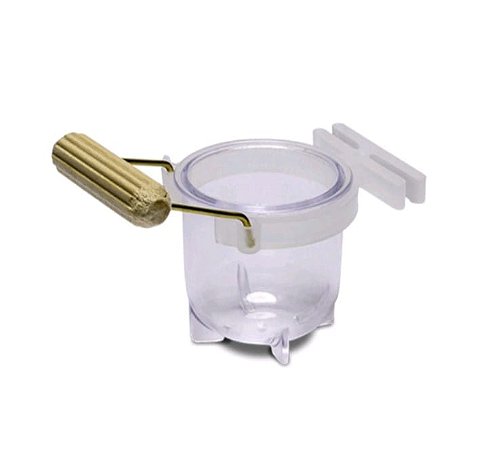 Porta Vitamina cristal pequeno com Poleiro
