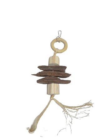 Brinquedo casca de pinus para Calopsita e Roedores