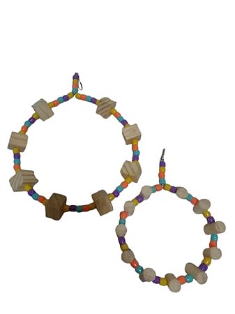 Conjunto de Argola de Miçangas para Calopsita