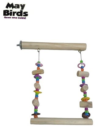Poleiro com Balanço para Calopsita e outros pássaros